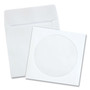 Quality Park CD/DVD Sleeves, 1 Disc Capacity, White, 100/Box