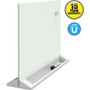 Quartet Desktop Magnetic Glass Dry-Erase Panel, 23" x 17", White Surface