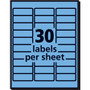 Avery High-Visibility Permanent Laser ID Labels, 1 x 2.63, Pastel Blue, 750/Pack