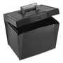 Pendaflex Portable Letter Size File Box, Letter Files, 13.5" x 10.25" x 10.88", Black
