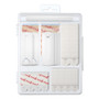 Command Picture Hanging Kit, Assorted Sizes, Plastic, White/Clear, 1 lb; 4 lb; 5 lb Capacities 38 Pieces/Pack