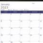 Blueline DuraGlobe Monthly Desk Pad Calendar, 22 x 17, White/Blue/Gray Sheets, Black Binding/Corners, 12-Month (Jan to Dec): 2024 View Product Image