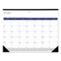 Blueline DuraGlobe Monthly Desk Pad Calendar, 22 x 17, White/Blue/Gray Sheets, Black Binding/Corners, 12-Month (Jan to Dec): 2024 View Product Image