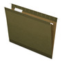 Pendaflex Reinforced Hanging File Folders with Printable Tab Inserts, Letter Size, 1/5-Cut Tabs, Standard Green, 25/Box