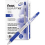 Pentel R.S.V.P. RT Ballpoint Pen, Retractable, Medium 1 mm, Blue Ink, Clear Barrel, Dozen (PENBK93C) View Product Image