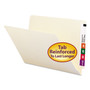 Smead Heavyweight Manila End Tab Folders, 9.5" High Front, Reinforced Straight Tabs, Legal Size, 0.75" Expansion, Manila, 100/Box (SMD27110) View Product Image