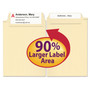 Smead SuperTab Top Tab File Folders, 1/3-Cut Tabs: Assorted, Letter Size, 0.75" Expansion, 11-pt Manila, 100/Box