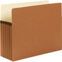 Smead Straight Tab Cut Letter Recycled File Pocket - 8 1/2" x 11" - 5 1/4" Expansion - Top Tab Location - 12.5 pt. - Redrope - (SMD73810)