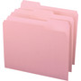 Smead Colored File Folders, 1/3-Cut Tabs: Assorted, Letter Size, 0.75" Expansion, Pink, 100/Box
