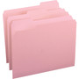 Smead Colored File Folders, 1/3-Cut Tabs: Assorted, Letter Size, 0.75" Expansion, Pink, 100/Box
