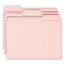 Smead Colored File Folders, 1/3-Cut Tabs: Assorted, Letter Size, 0.75" Expansion, Pink, 100/Box