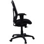 Lorell Executive Mesh High-back Swivel Chair - Black Seat Color - Fabric Seat Material - Steel Frame Material - Black