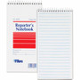 TOPS Reporter's Notebooks - 70 Sheets - Spiral - Gregg Ruled Margin - 4" x 8" Sheet Size - White Paper