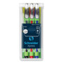 Schneider Xpress Fineliner Porous Point Pen, Stick, Medium 0.8 mm, Assorted Ink and Barrel Colors, 3/Pack