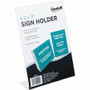 Golite nu-dell One-piece Sign Holder - 8.5" Width x 11" Height - Rectangular Shape - Self-standing - Photo, Award, Certificate - Acrylic