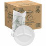 Dart Concorde 9" Nonlaminated Foam 3-Compartment Plates - 9" Diameter - Foam, Plastic Body - 125/Pack