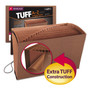 Smead TUFF Expanding Wallet, 21 Sections, Elastic Cord Closure, 1/21-Cut Tabs, Legal Size, Redrope