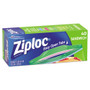 Ziploc Resealable Sandwich Bags, 1.2 mil, 6.5" x 5.88", Clear, 40 Bags/Box, 12 Boxes/Carton (SJN315882) View Product Image