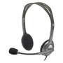 Logitech H111 Binaural Over The Head Headset, Black/Silver