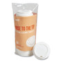 Perk Plastic Hot Cup Lids, Fits 10 oz/12 oz/16 oz Hot Cups, White, 50/Pack