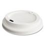 Perk Plastic Hot Cup Lids, Fits 10, 12, 16 oz Cups, White, 50/Pack View Product Image