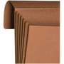 Smead Extra-Wide Expanding Wallets with Elastic Cord, 5.25" Expansion, 1 Section, Elastic Cord Closure, Letter Size, Redrope