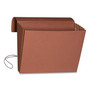 Smead Extra-Wide Expanding Wallets with Elastic Cord, 5.25" Expansion, 1 Section, Elastic Cord Closure, Letter Size, Redrope