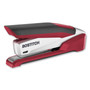 Bostitch InPower One-Finger 3-in-1 Desktop Stapler with Antimicrobial Protection, 28-Sheet Capacity, Red/Silver