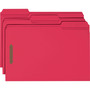 Smead Top Tab Colored Fastener Folders, 0.75" Expansion, 2 Fasteners, Legal Size, Red Exterior, 50/Box