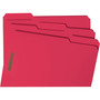 Smead Top Tab Colored Fastener Folders, 0.75" Expansion, 2 Fasteners, Legal Size, Red Exterior, 50/Box