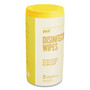 Perk Disinfecting Wipes, 7 x 8, Lemon, White, 75 Wipes/Canister