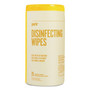 Perk Disinfecting Wipes, 7 x 8, Lemon, White, 75 Wipes/Canister