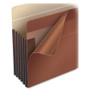 Smead Redrope TUFF Pocket Drop-Front File Pockets with Fully Lined Gussets, 7" Expansion, Letter Size, Redrope, 5/Box