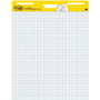 Post-it Easel Pads Super Sticky Vertical-Orientation Self-Stick Easel Pad Value Pack, Quadrille Rule (1 sq/in), 25 x 30, White, 30 Sheets, 4/Carton