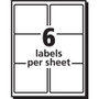 Avery Matte Clear Easy Peel Mailing Labels w/ Sure Feed Technology, Inkjet Printers, 3.33 x 4, Clear, 6/Sheet, 10 Sheets/Pack (AVE18664) View Product Image