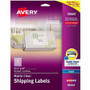 Avery Clear Shipping Labels, Sure Feed, 3-1/3" x 4" , 60 Labels (18664) - 3 21/64" Width x 4" Length - Permanent Adhesive - Rectangle - Inkjet - Matte Clear