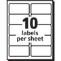 Avery Matte Clear Easy Peel Mailing Labels w/ Sure Feed Technology, Laser Printers, 2 x 4, Clear, 10/Sheet, 10 Sheets/Pack