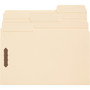 Smead SuperTab Reinforced Guide Height Fastener Folders, 11-pt Manila, 0.75" Expansion, 2 Fasteners, Legal Size, Manila, 50/Box