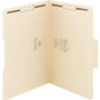 Smead SuperTab Reinforced Guide Height Fastener Folders, 11-pt Manila, 0.75" Expansion, 2 Fasteners, Legal Size, Manila, 50/Box