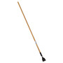 Rubbermaid Commercial Snap-On Hardwood Dust Mop Handle, 1.5" dia x 60", Natural