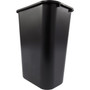 Rubbermaid Commercial Deskside Plastic Wastebasket, 10.25 gal, Plastic, Black