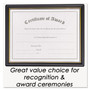 NuDell Economy Framed Achievement/Appreciation Awards, 11 x 8.5, Horiztontal Orientation, White with Black Border
