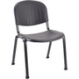 Lorell Low-Back Stack Chairs - Polypropylene Seat Material - Polypropylene Back Material - Low Back - Four-legged Base - Black