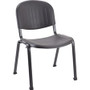 Lorell Low-Back Stack Chairs - Polypropylene Seat Material - Polypropylene Back Material - Low Back - Four-legged Base - Black