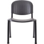 Lorell Low-Back Stack Chairs - Polypropylene Seat Material - Polypropylene Back Material - Low Back - Four-legged Base - Black
