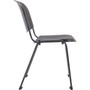 Lorell Low-Back Stack Chairs - Polypropylene Seat Material - Polypropylene Back Material - Low Back - Four-legged Base - Black