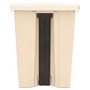 Rubbermaid Commercial Legacy Step-On Receptacle, 18 gal, Polyethylene, Beige