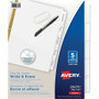 Avery Big Tab Write & Erase Dividers 5 Tab5 tabs - 5 x Divider(s) - 5 Write-on Tab(s) - 5 - 5 Tab(s)/Set - 8.5" Divider Width x 11" Divider Length