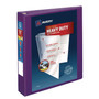 Avery Heavy-Duty View Binder with DuraHinge and One Touch EZD Rings, 3 Rings, 1.5" Capacity, 11 x 8.5, Purple