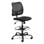 Safco Vue Series Mesh Extended-Height Chair, Supports Up to 250 lb, 23" to 33" Seat Height, Black Fabric